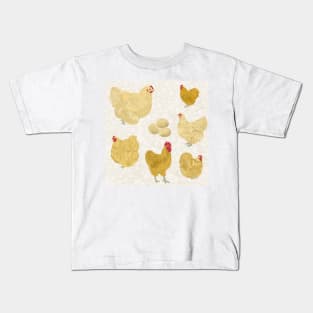 Buff Orpington Chicken White Kids T-Shirt